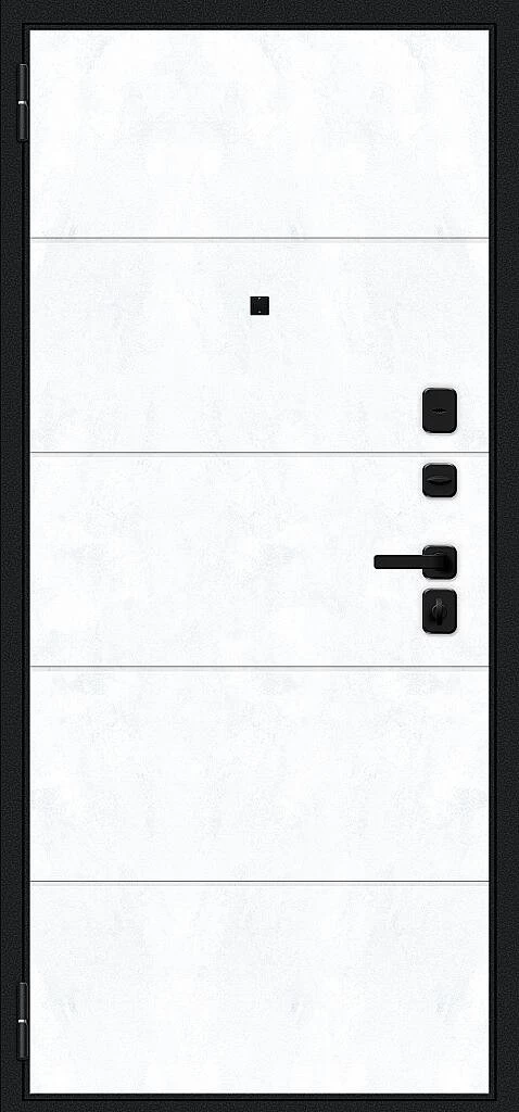 Входная дверь Граффити-1 Инсайд/SBlack Букле черное/Snow Art BR6224