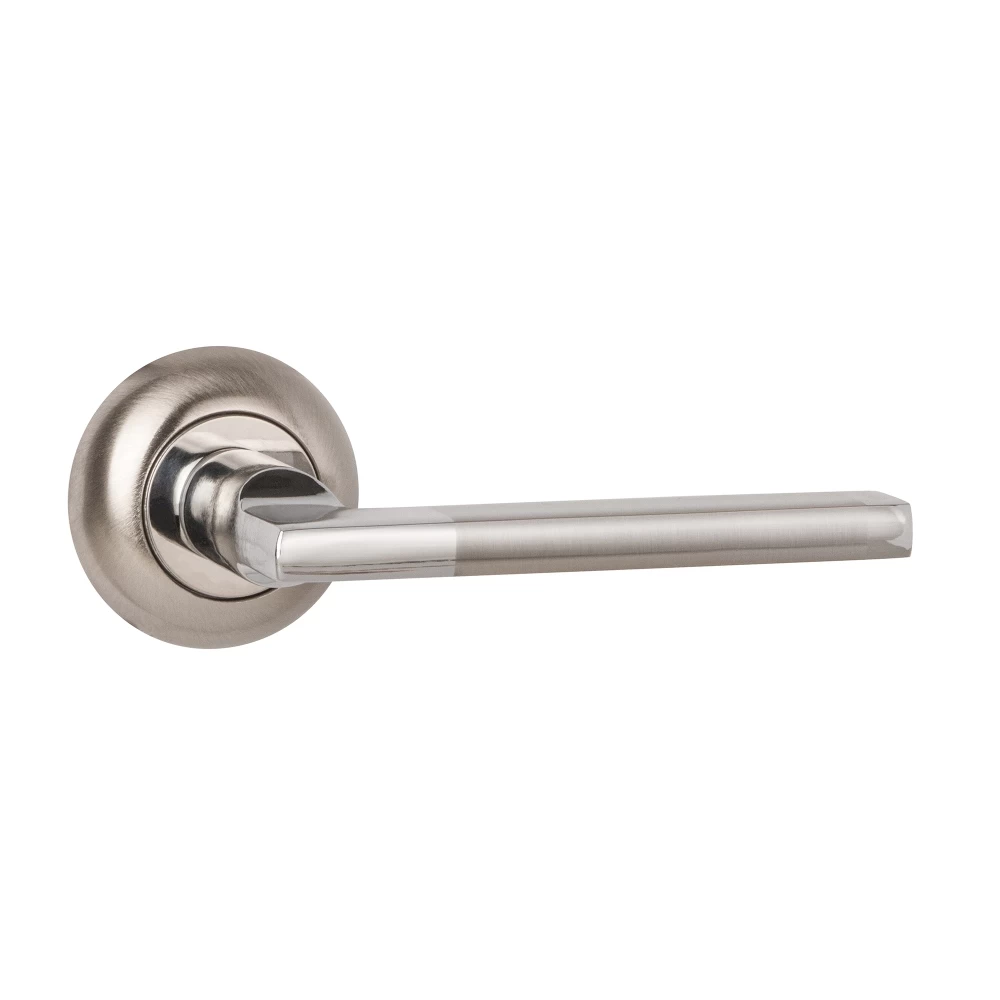 Фото Ручка раздельная R.JR54.POLO TECH/IND SN/CP-3 мат.никель/хром (белая коробка)