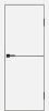 Межкомнатная дверь P-19  черный молдинг PET,  кромка ABS черная c 4-х ст. Белый матовый
