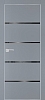 Межкомнатная дверь PX-17  AL кромка с 4-х ст. Серый матовый